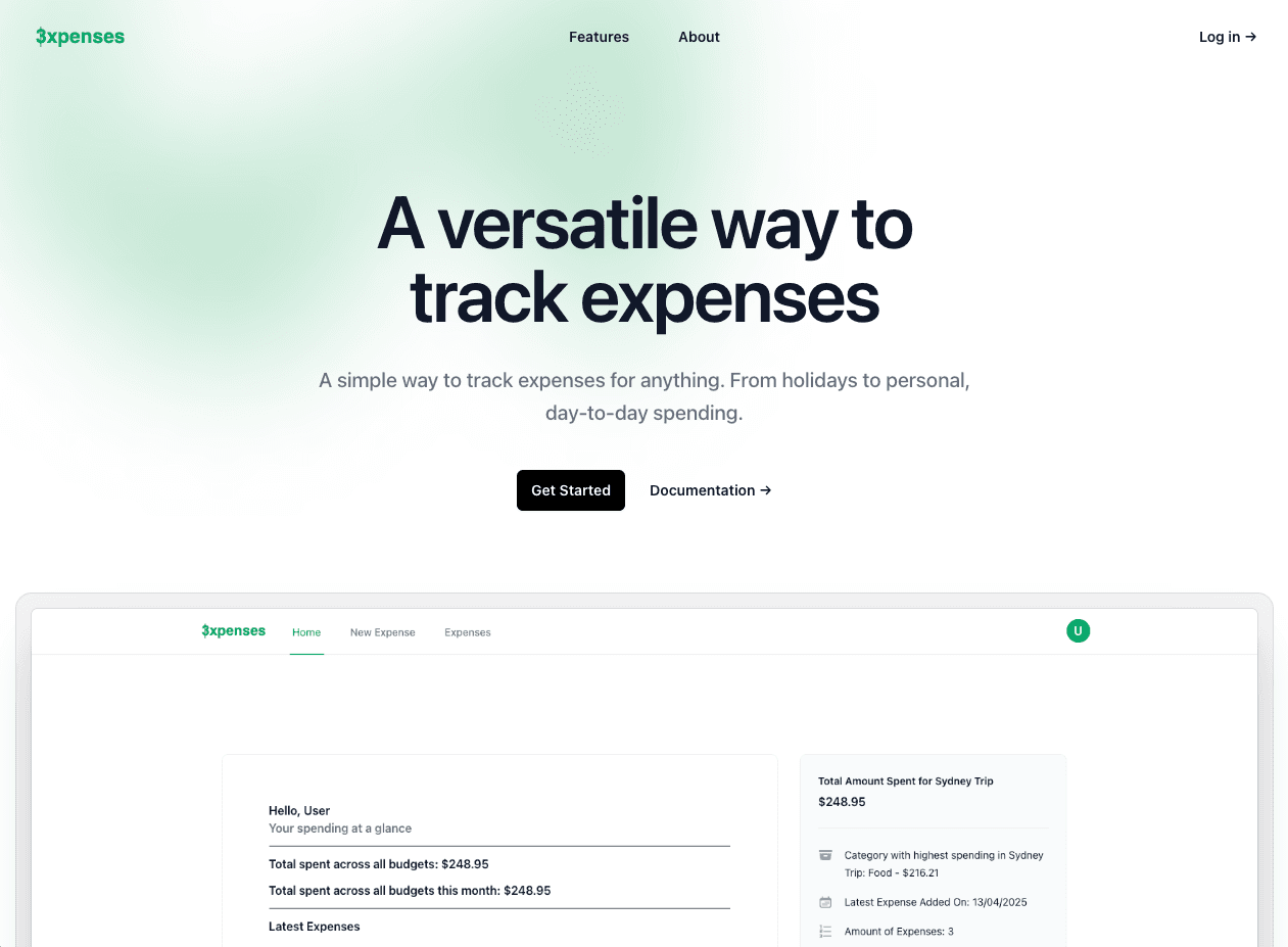 3xpenses project screenshot